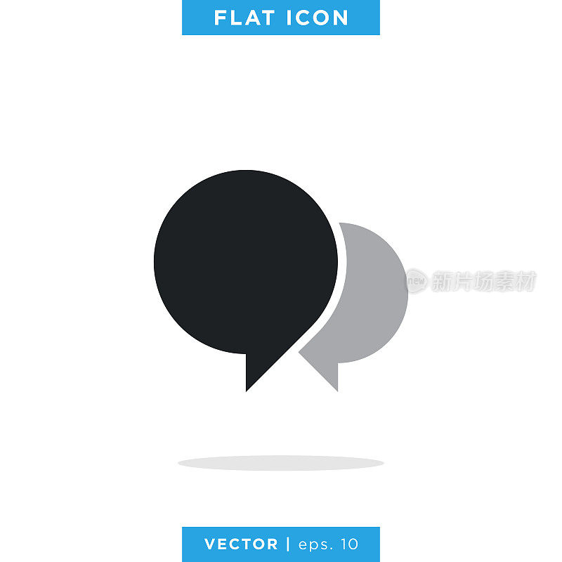 Chat icon vector stock illustration design template. Speech bubble icon.